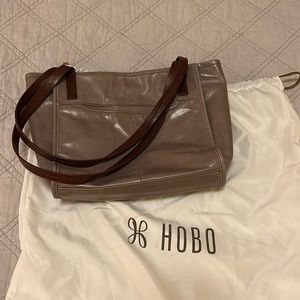 Hobo International small shoulder bad in mushroom color.  Gently used.